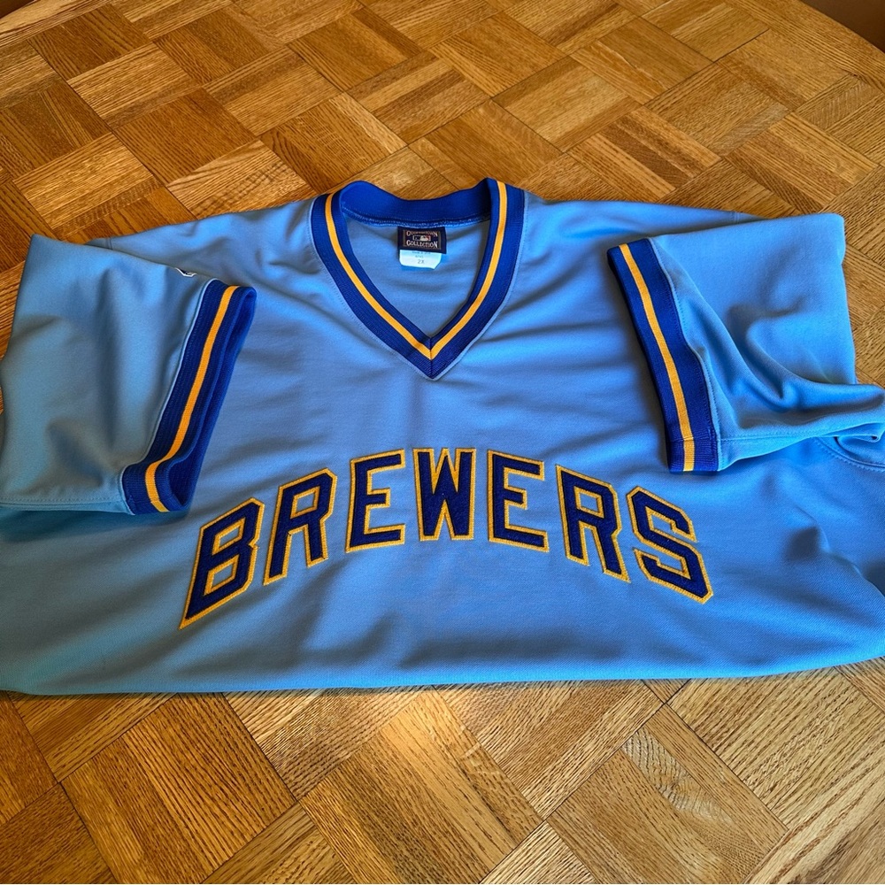 Milwaukee Brewers Jersey Majestic Cooperstown Collection